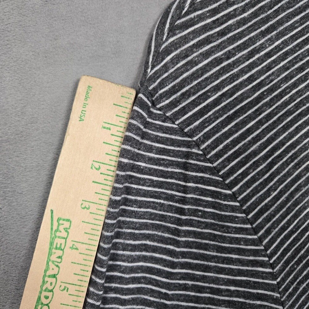 Faherty Luxe Long sleeve polo mens Large striped organic cotton gray - Picture 9 of 12